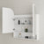 Tura Arch 800mm x 900mm Fronlit LED Mirrored Shaving Cabinet with Exposed Shelf, Matte White