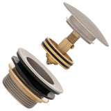 Dome Pop Short Bath Waste 40mm, with Pull-Out Basket, Brushed Nickel