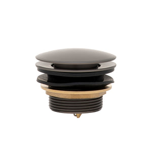 Dome Pop Short Bath Waste 40mm, with Pull-Out Basket, Brushed Gunmetal