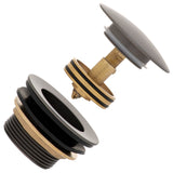 Dome Pop Short Bath Waste 40mm, with Pull-Out Basket, Brushed Gunmetal