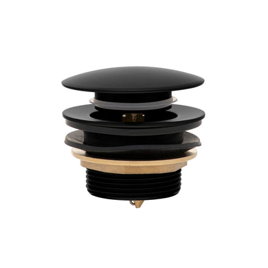 Dome Pop Short Bath Waste 40mm, with Pull-Out Basket, Matte Black