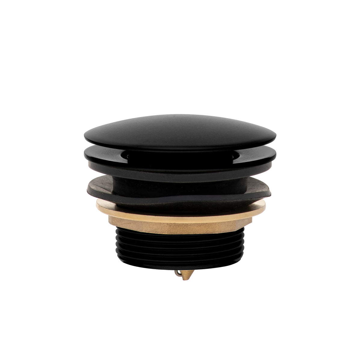 Dome Pop Short Bath Waste 40mm, with Pull-Out Basket, Matte Black