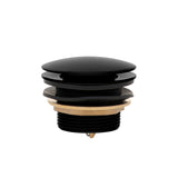 Dome Pop Short Bath Waste 40mm, with Pull-Out Basket, Matte Black