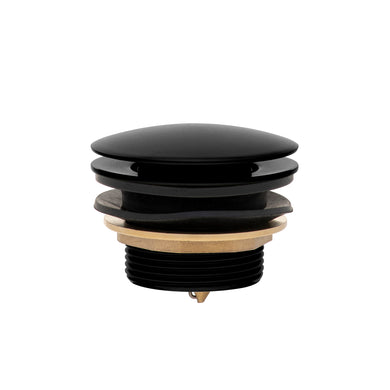 Dome Pop Short Bath Waste 40mm, with Pull-Out Basket, Matte Black