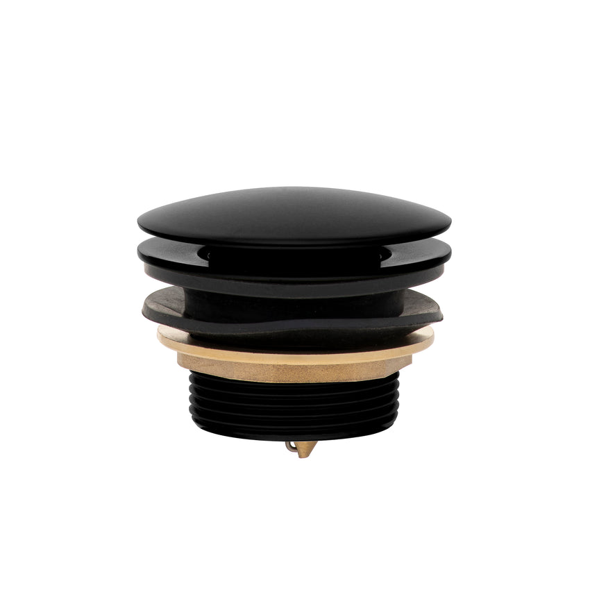 Dome Pop Short Bath Waste 40mm, with Pull-Out Basket, Matte Black