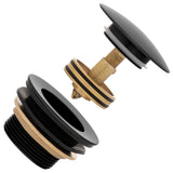 Dome Pop Short Bath Waste 40mm, with Pull-Out Basket, Matte Black