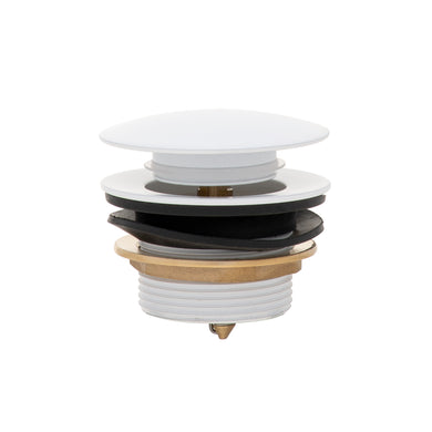 Dome Pop Short Bath Waste 40mm, with Pull-Out Basket, Matte White