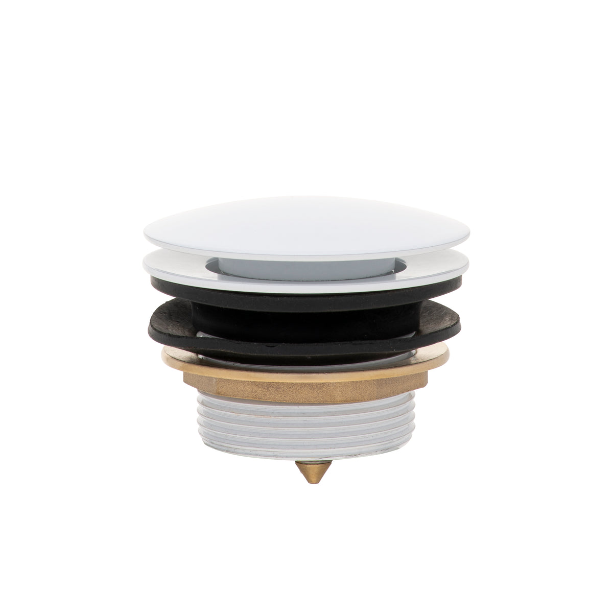 Dome Pop Short Bath Waste 40mm, with Pull-Out Basket, Gloss White