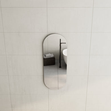 *Clearance* Pill Oval 450mm x 1200mm Frameless Mirror with Polished Edge