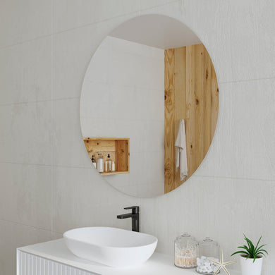 Circa Round 1100mm Frameless Mirror with Polished Edge