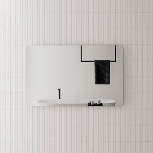 Retti Rectangular 1200mm x 750mm Frameless Mirror with Polished Edge and Rounded Corners