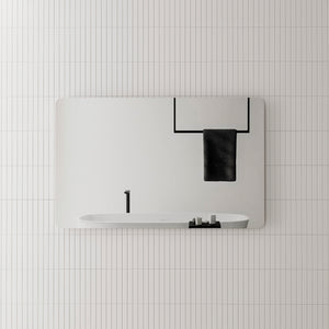 Retti Rectangular 1200mm x 750mm Frameless Mirror with Polished Edge and Rounded Corners