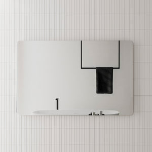 Retti Rectangular 1400mm x 900mm Frameless Mirror with Polished Edge and Rounded Corners