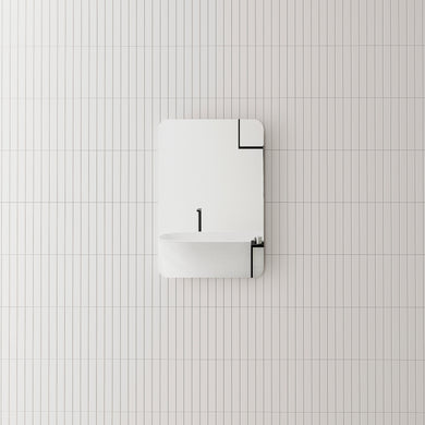 Retti Rectangular 400mm x 600mm Frameless Mirror with Polished Edge and Rounded Corners