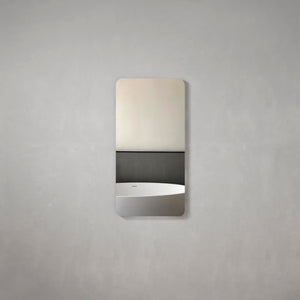 Retti Rectangular 450mm x 900mm Frameless Mirror with Polished Edge and Rounded Corners