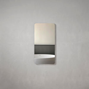Retti Rectangular 450mm x 900mm Frameless Mirror with Polished Edge and Rounded Corners