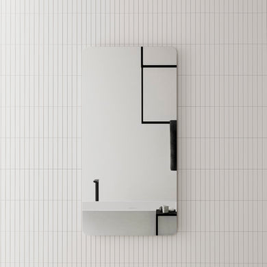 Retti Rectangular 600mm x 1200mm Frameless Mirror with Polished Edge and Rounded Corners