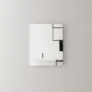 Retti Rectangular 600mm x 750mm Frameless Mirror with Polished Edge and Rounded Corners