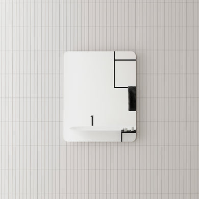 Retti Rectangular 600mm x 750mm Frameless Mirror with Polished Edge and Rounded Corners