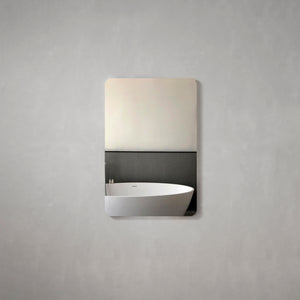 Retti Rectangular 600mm x 900mm Frameless Mirror with Polished Edge and Rounded Corners