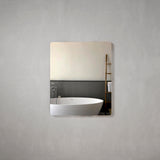 Retti Rectangular 750mm x 900mm Frameless Mirror with Polished Edge and Rounded Corners