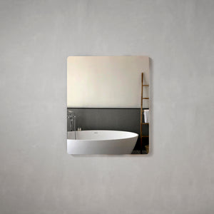 Retti Rectangular 750mm x 900mm Frameless Mirror with Polished Edge and Rounded Corners