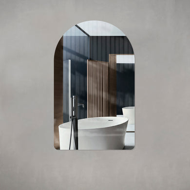 Arco Arch 750mm x 1200mm Frameless Mirror with Polished Edge