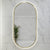 Pill Oval 500mm x 1000mm Backlit LED Framed Mirror with Demister, Brushed Brass (Gold) Frame