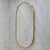 Pill Oval 500mm x 1000mm Backlit LED Framed Mirror with Demister, Brushed Brass (Gold) Frame