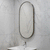Pill Oval 500mm x 1000mm Backlit LED Framed Mirror with Demister, Brushed Gunmetal Frame
