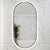 Pill Oval 500mm x 1000mm Backlit LED Framed Mirror with Demister, Brushed Gunmetal Frame