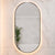 Pill Oval 500mm x 1000mm Backlit LED Framed Mirror with Demister, Brushed Gunmetal Frame