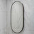 Pill Oval 500mm x 1000mm Backlit LED Framed Mirror with Demister, Brushed Gunmetal Frame