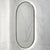 Pill Oval 500mm x 1000mm Backlit LED Framed Mirror with Demister, Brushed Gunmetal Frame
