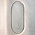 Pill Oval 500mm x 1000mm Backlit LED Framed Mirror with Demister, Brushed Gunmetal Frame