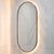 Pill Oval 500mm x 1000mm Backlit LED Framed Mirror with Demister, Brushed Gunmetal Frame