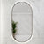 Pill Oval 500mm x 1000mm Backlit LED Framed Mirror with Demister, Brushed Gunmetal Frame