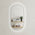 Pill Oval 500mm x 1000mm Backlit LED Framed Mirror with Demister, Brushed Nickel Frame