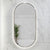 Pill Oval 500mm x 1000mm Backlit LED Framed Mirror with Demister, Brushed Nickel Frame
