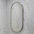 Pill Oval 500mm x 1000mm Backlit LED Framed Mirror with Demister, Brushed Nickel Frame