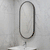Pill Oval 500mm x 1000mm Backlit LED Framed Mirror with Demister, Matte Black Frame