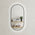 Pill Oval 500mm x 1000mm Backlit LED Framed Mirror with Demister, Matte Black Frame