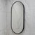 Pill Oval 500mm x 1000mm Backlit LED Framed Mirror with Demister, Matte Black Frame
