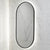 Pill Oval 500mm x 1000mm Backlit LED Framed Mirror with Demister, Matte Black Frame