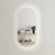 Pill Oval 500mm x 1000mm Backlit LED Framed Mirror with Demister, Matte White Frame