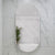 Pill Oval 500mm x 1000mm Backlit LED Framed Mirror with Demister, Matte White Frame