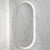 Pill Oval 500mm x 1000mm Backlit LED Framed Mirror with Demister, Matte White Frame