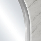 Pill Oval 500mm x 1000mm Backlit LED Framed Mirror with Demister, Brushed Nickel Frame