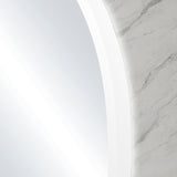 Pill Oval 500mm x 1000mm Backlit LED Framed Mirror with Demister, Matte White Frame