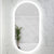 Pill Oval 500mm x 1000mm Backlit LED Frameless Mirror with Polished Edge and Demister